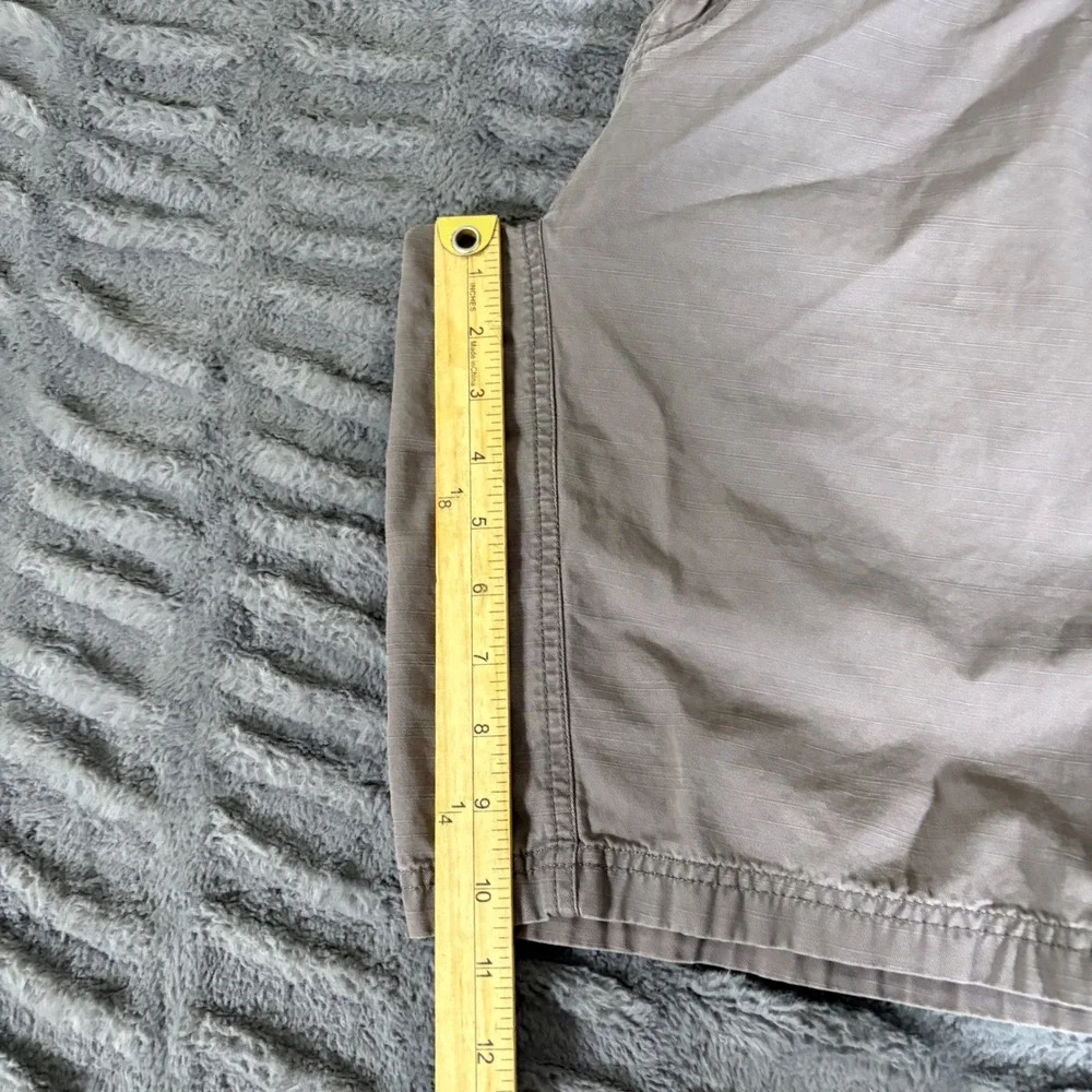 Prana Mens 28 Organic Cotton Gray Ripstop Hiking Cargo Shorts Outdoor AQ670